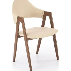 Matstol Beige / Valnöt - Kamilla