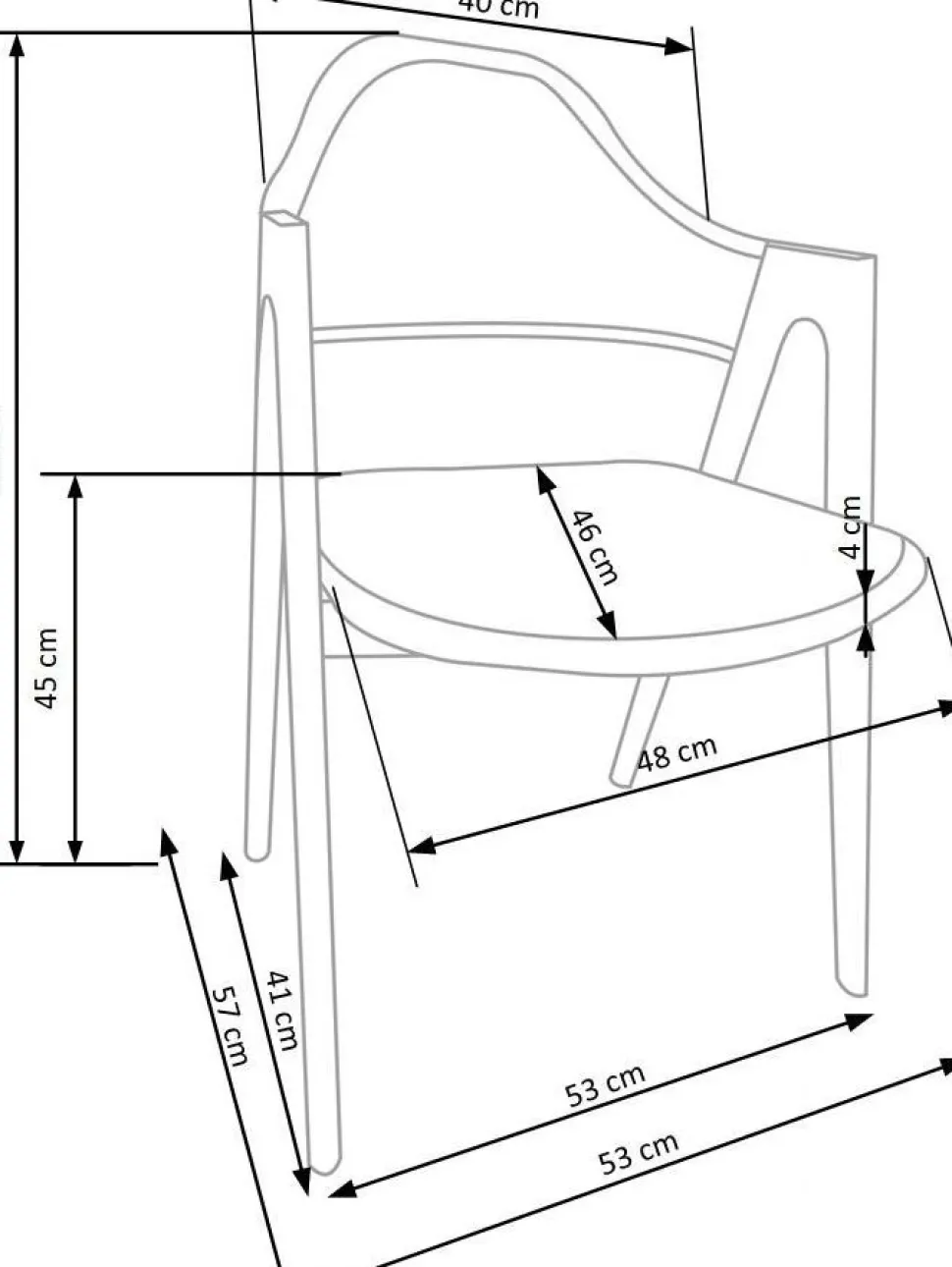 Matstol Beige / Valnöt - Kamilla