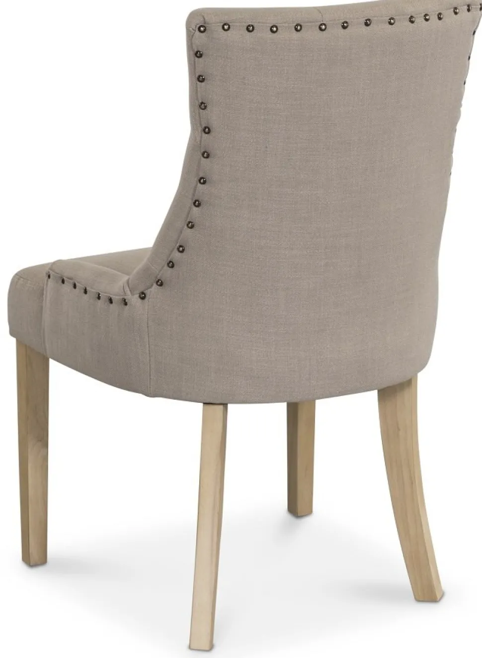 Matstol beige med träben - Tuva