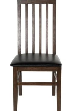 Matstol brunoljad ek svart sits - Alaska + Möbeltassar