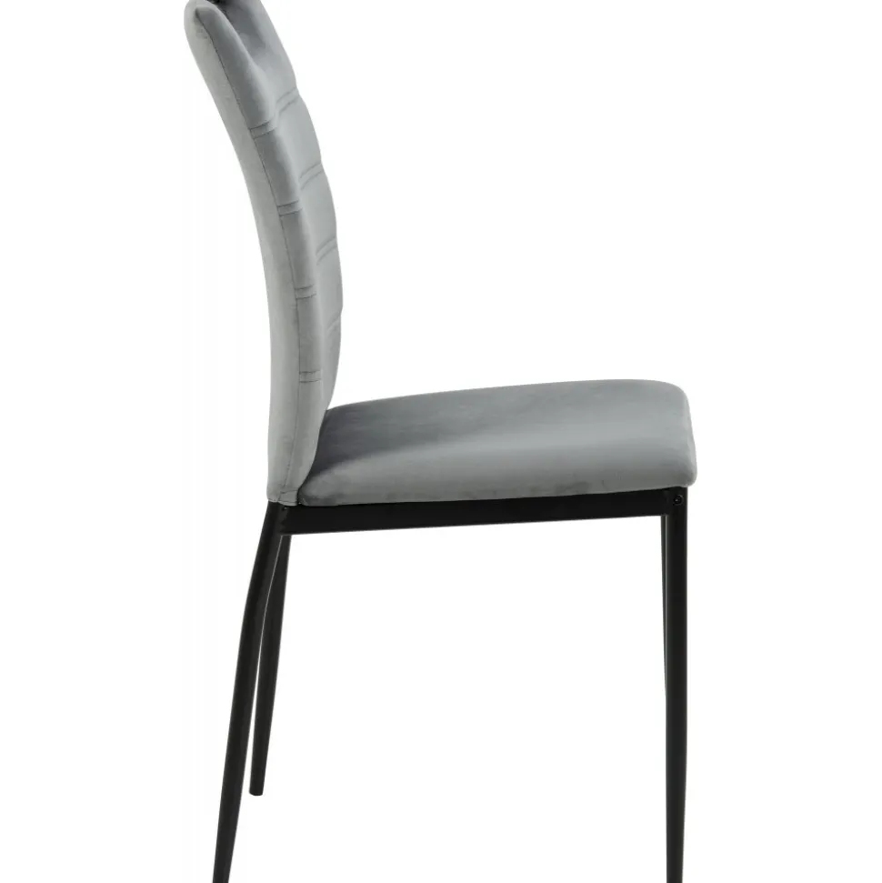 Matstol i grå sammet