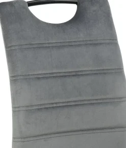 Matstol i grå sammet