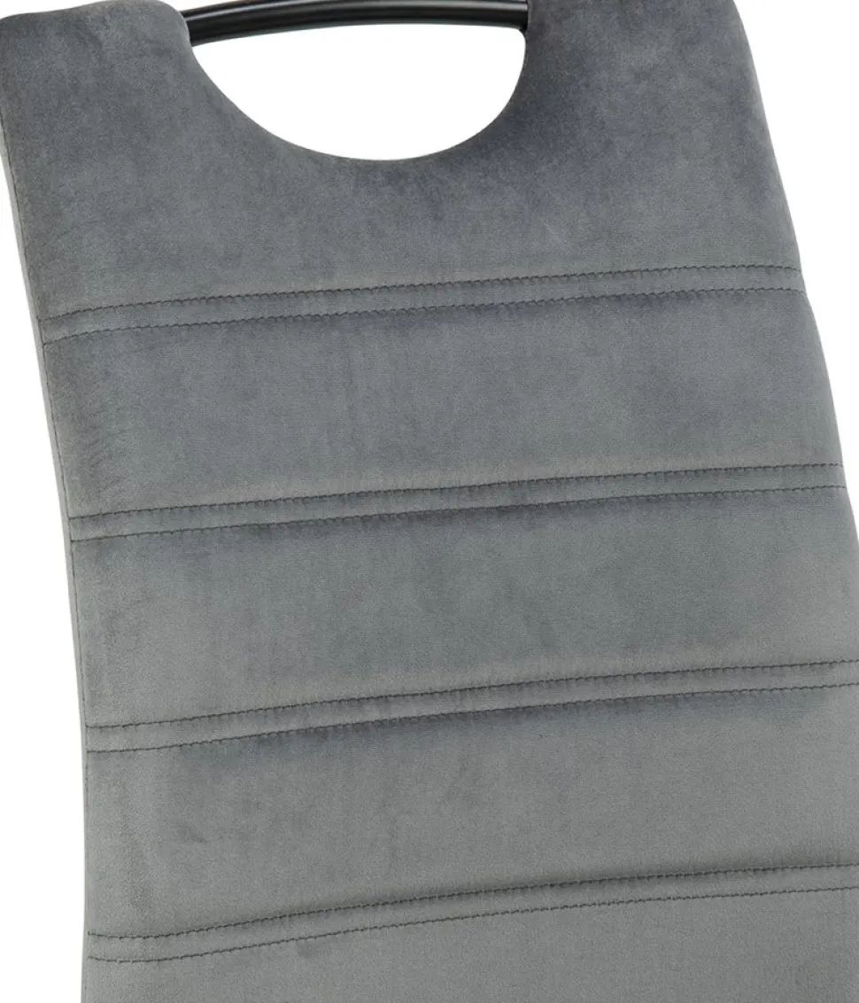 Matstol i grå sammet