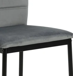 Matstol i grå sammet