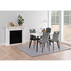 Matstol i grå sammet