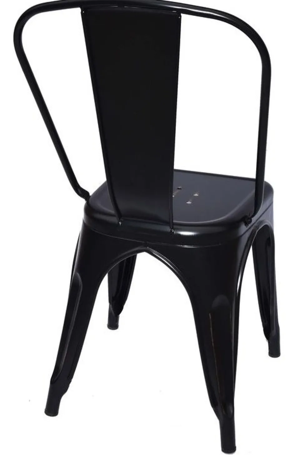 Matstol i metall svart