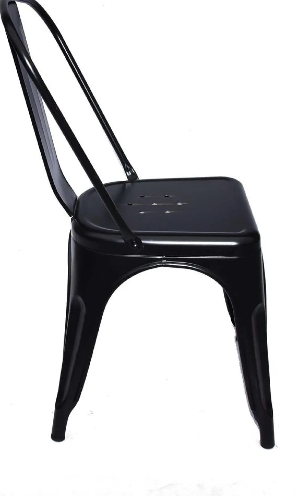 Matstol i metall svart