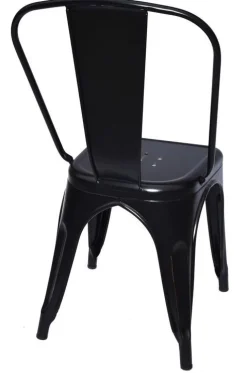 Matstol i metall svart + Möbeltassar