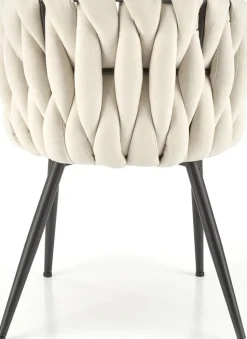 Matstol ljusbeige sammet