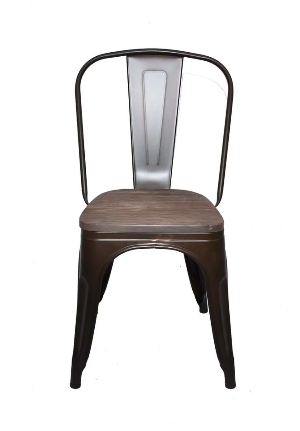 Matstol metall stapelbar träsits + Möbeltassar