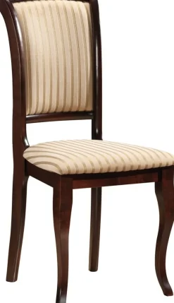 Matstol mörk valnöt/beige - Hudson + Möbeltassar