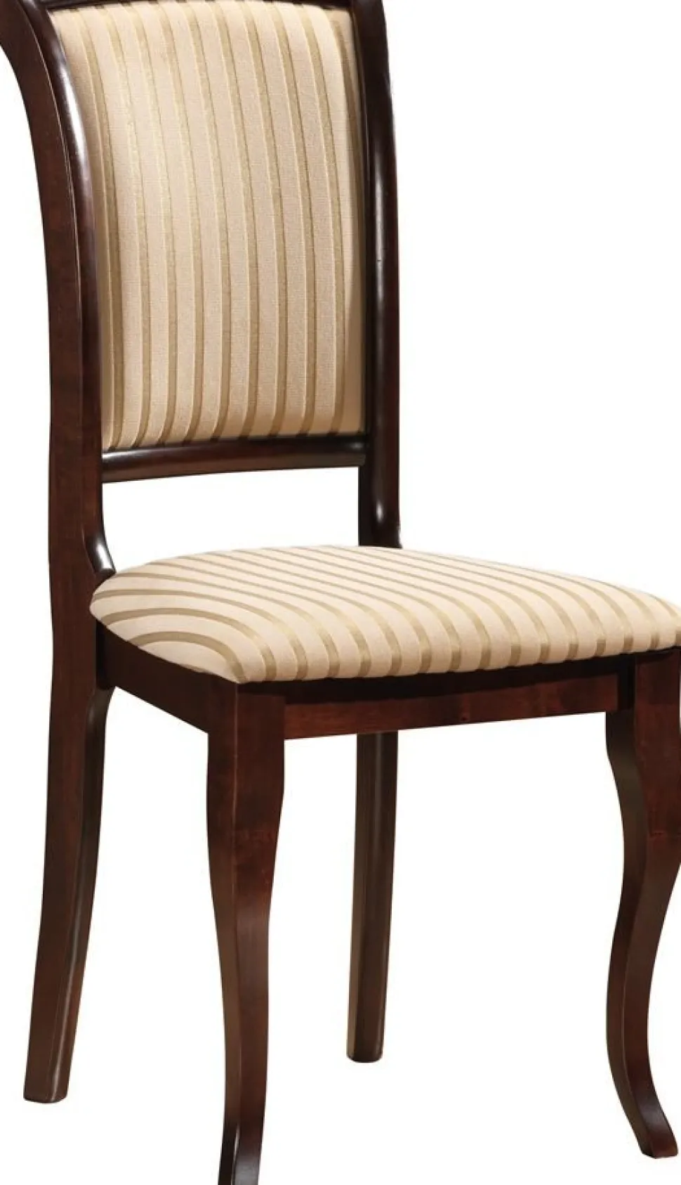 Matstol mörk valnöt/beige - Hudson + Möbeltassar