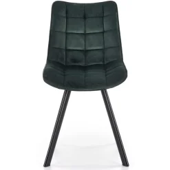 Matstol mörkgrön sammet