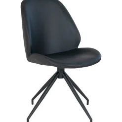 Matstol roterbar svart PU