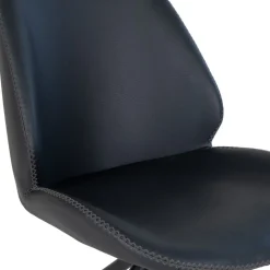 Matstol roterbar svart PU