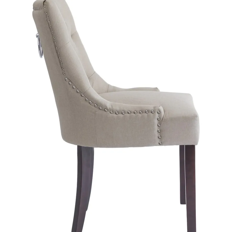 Matstol Tuva - Beige med bruna ben