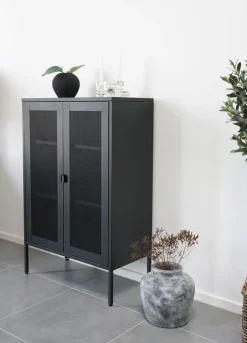 Melbourne Vitrinskåp - Svart