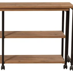 Melin sidobord 70 x 76 cm - Furu/svart