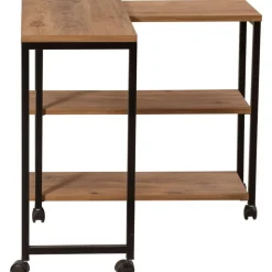 Melin sidobord 70 x 76 cm - Furu/svart