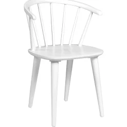 Mellby matgrupp 140 cm bord med 4 st vita Fredrik Pinnstolar med karm - Vit + 3.00 x Möbeltassar