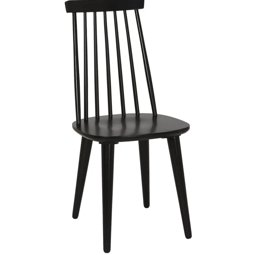 Mellby matgrupp 140 cm bord med 4 st svarta Dalsland pinnstolar - Vit / Svart + 3.00 x Möbeltassar