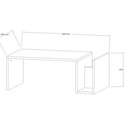 Memo soffbord 86,8 x 50 cm - Freesia marmor