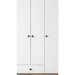 Mendy garderob 90 cm - Valnöt/vit