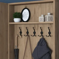 Mendy hallmöbel 120 cm - Valnöt/vit