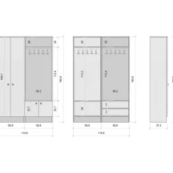 Mendy hallmöbel - Vit