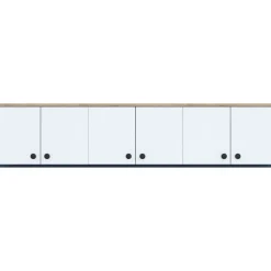 Mendy väggskåp 180 cm - Valnöt/vit