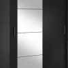 Mervyn garderob B150 cm - Svart / Spegel