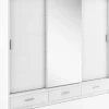 Mervyn garderob med skjutdörrar och innehåll B250 cm - Vit