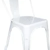 Metallstol vit stapelbar