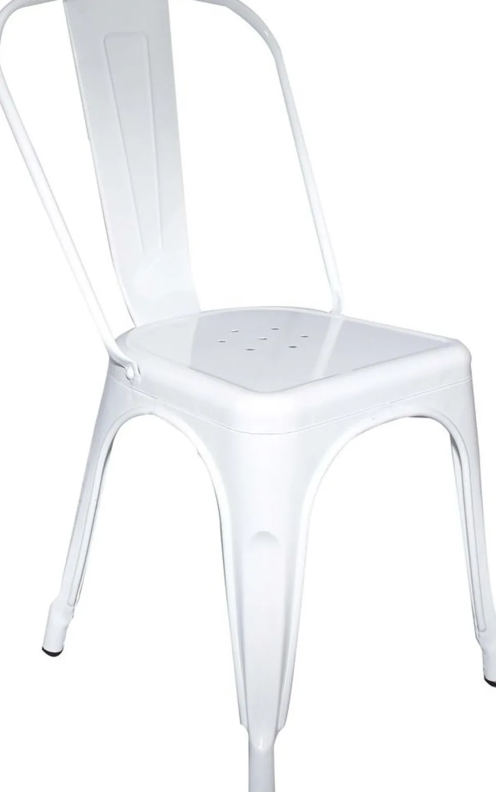 Metallstol vit stapelbar + Textilrengöring för möbler