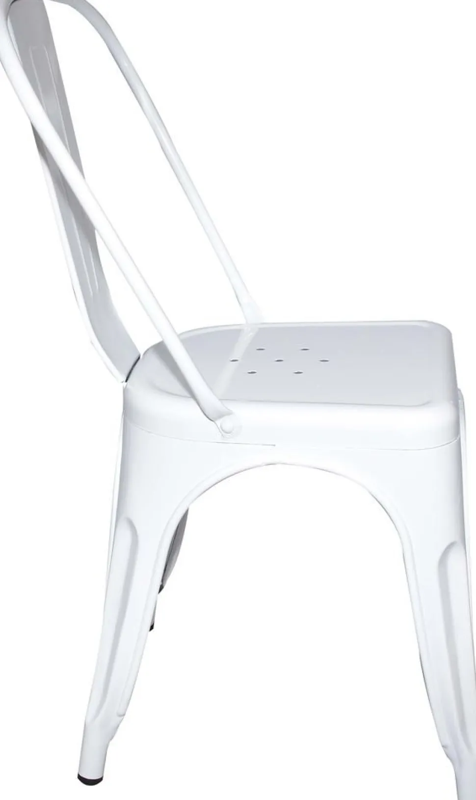 Metallstol vit stapelbar + Textilrengöring för möbler