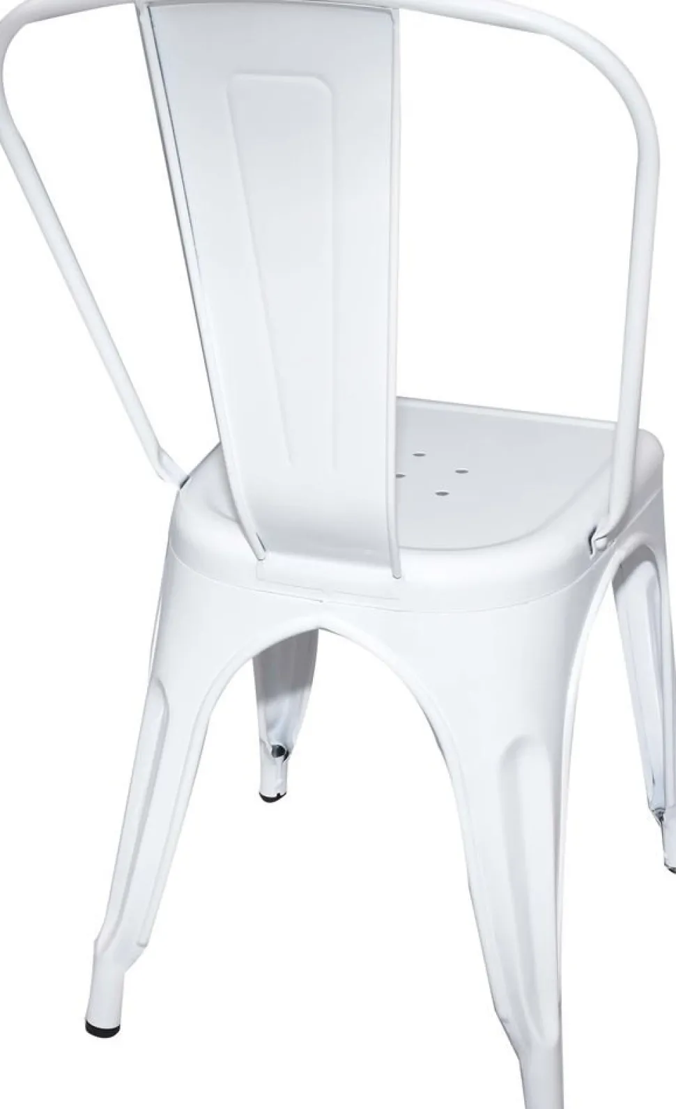 Metallstol vit stapelbar + Textilrengöring för möbler