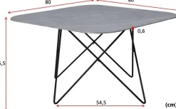 Michel soffbord 80 x 80 cm - Grå
