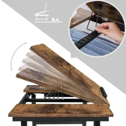 Milea laptopbord - Brun/svart