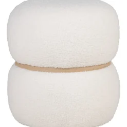 Milford sittpuff Vit boucle