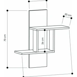 Mill vägghylla - Sonoma ek