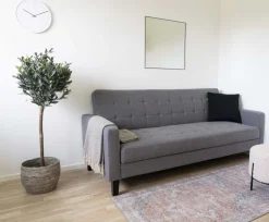 Milton Bäddsoffa - Mörkgrå/björk