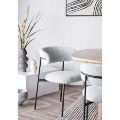 Mira matstol - Sand bouclé