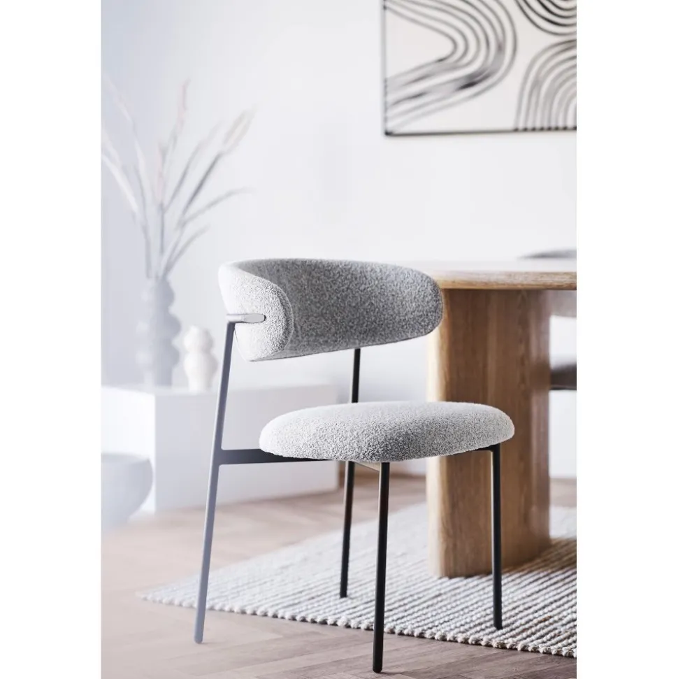 Mira matstol - Sand bouclé