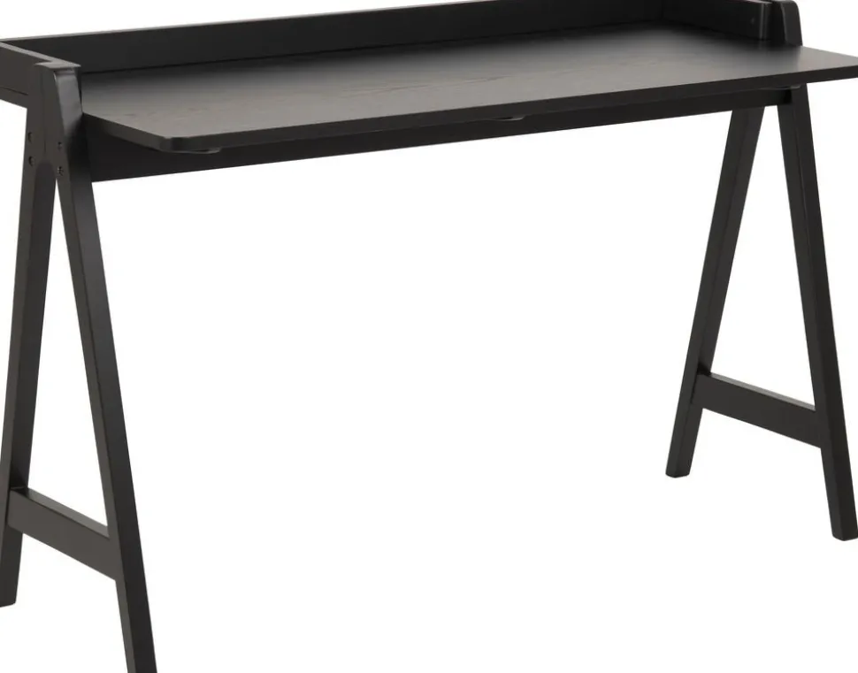 Miso skrivbord 126,6x51,6 cm - Svart + Möbeltassar