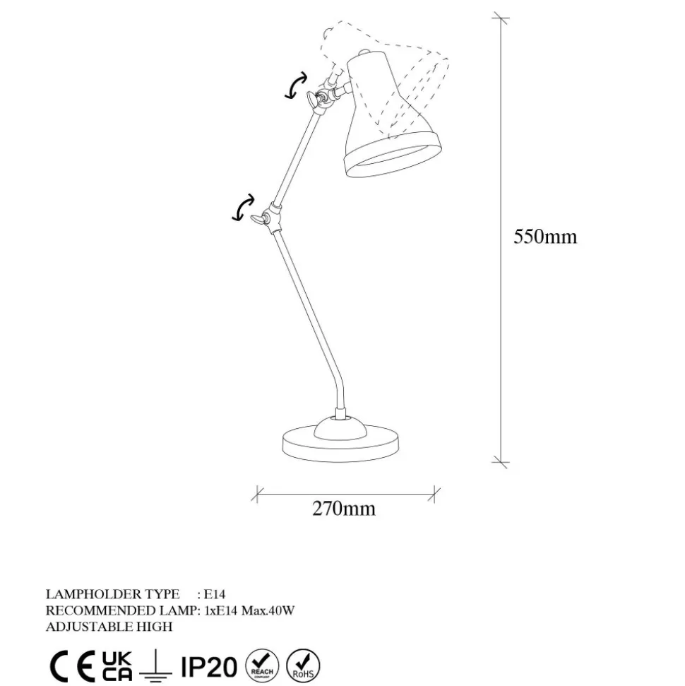Mixi bordslampa - Svart