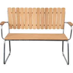 Möllan trädgårdssoffa i teak + Textilskydd för utemöbler