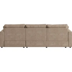 Moby mörkbeige divansoffa 296 cm - Vändbar divansoffa med pocketfjädrar