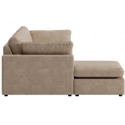 Moby mörkbeige divansoffa 296 cm - Vändbar divansoffa med pocketfjädrar