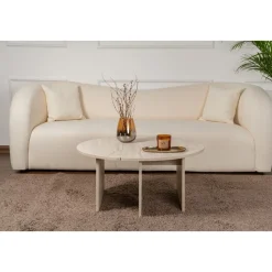 Moira soffbord Ø90 cm - Travertin