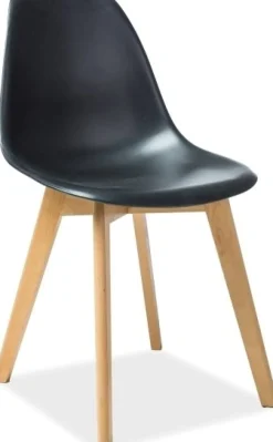 Moris matstol i svart med ekben